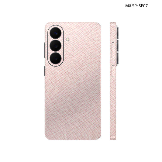 Miếng Dán Da Samsung Galaxy S26 Plus Saffiano Hồng | SF07