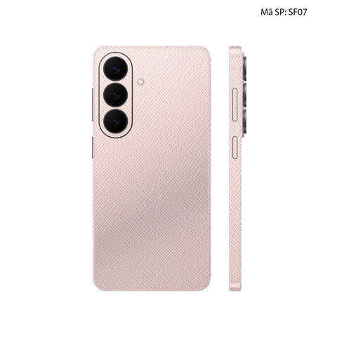 Miếng Dán Da Samsung Galaxy S26 Plus Saffiano Hồng | SF07