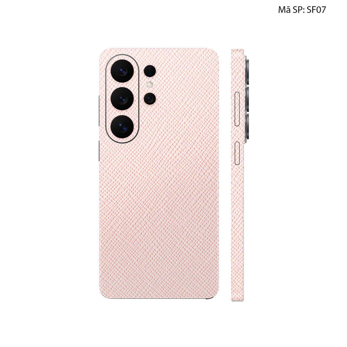 Miếng Dán Da Samsung Galaxy S26 Ultra Saffiano Hồng | SF07