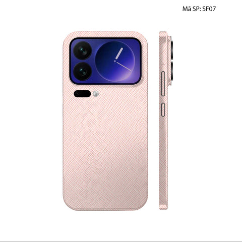 Miếng Dán Da Xiaomi 17 Series Vân Saffiano Hồng | SF07