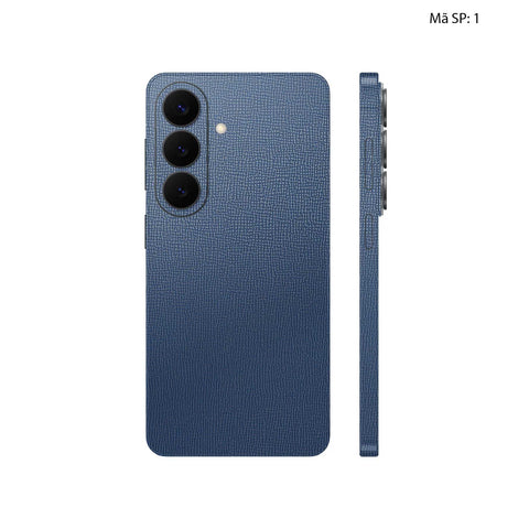 Miếng Dán Da Samsung Galaxy S26 Plus Vân Voi Xanh Navy 01