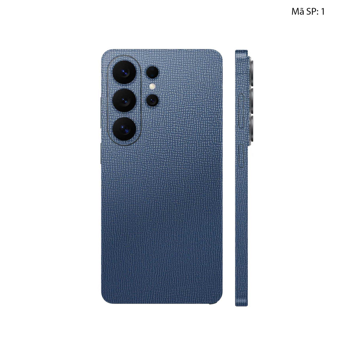 Miếng Dán Da Samsung Galaxy S26 Ultra Vân Voi Xanh Navy 01