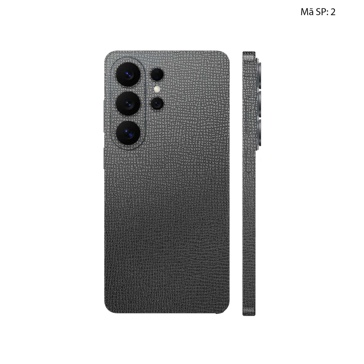 Miếng Dán Da Samsung Galaxy S26 Ultra Vân Voi Đen 02