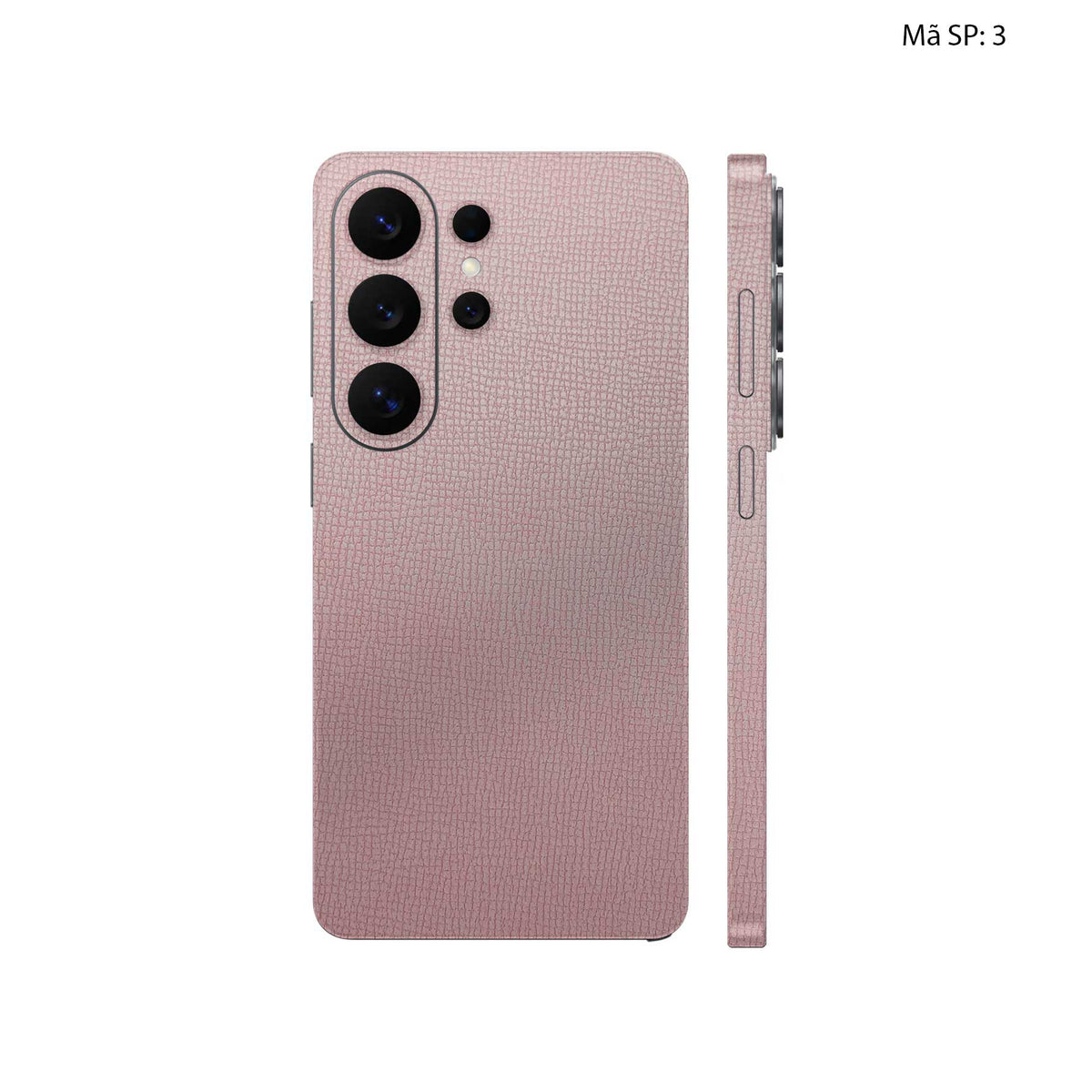 Miếng Dán Da Samsung Galaxy S26 Ultra Vân Voi Hồng 03