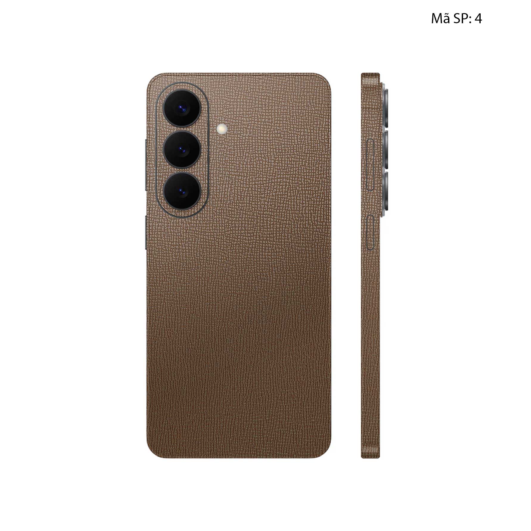 Miếng Dán Da Samsung Galaxy S26 Plus Vân Voi Nâu 04