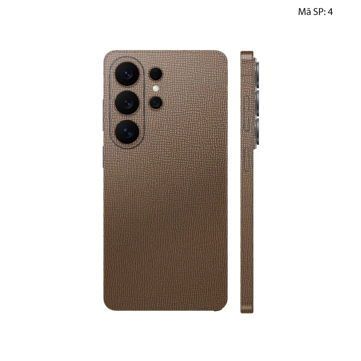 Miếng Dán Da Samsung Galaxy S26 uLTRA Vân Voi Nâu 04