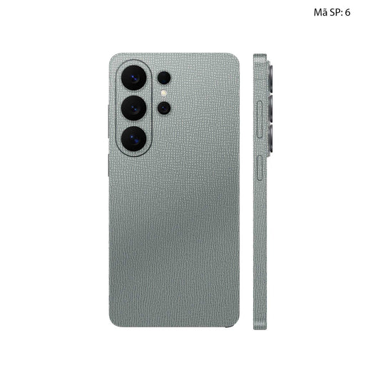 Miếng Dán Da Samsung Galaxy S26 Ultra Vân Voi Xám 05