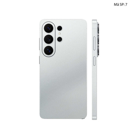 Miếng Dán Da Samsung Galaxy S26 Ultra Vân Voi Trắng 07