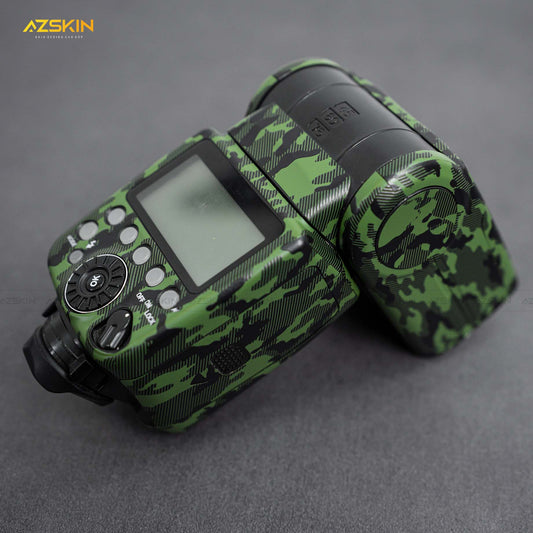 dán skin vân nổi đèn flash máy ảnh