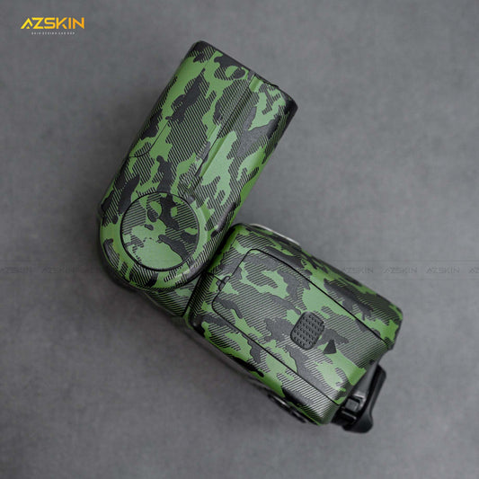 dán skin vân nổi đèn flash máy ảnh