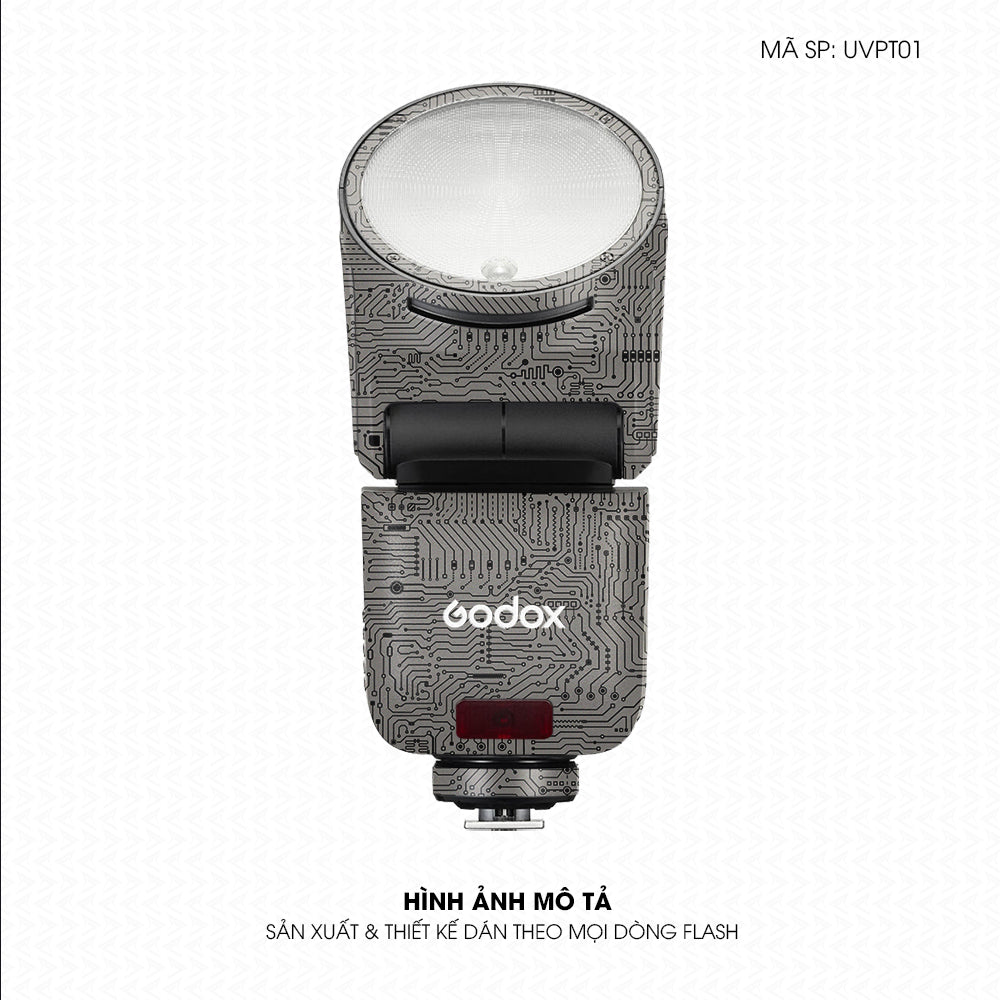 Dán Skin Đèn Flash Vân Nổi Vi Mạch Titan | UVPT01