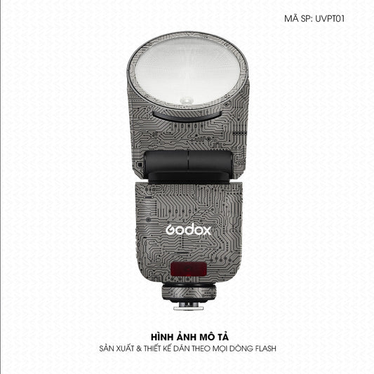 Dán Skin Đèn Flash Vân Nổi Vi Mạch Titan | UVPT01
