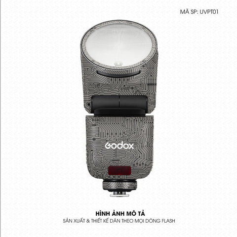 Dán Skin Đèn Flash Vân Nổi Vi Mạch Titan | UVPT01