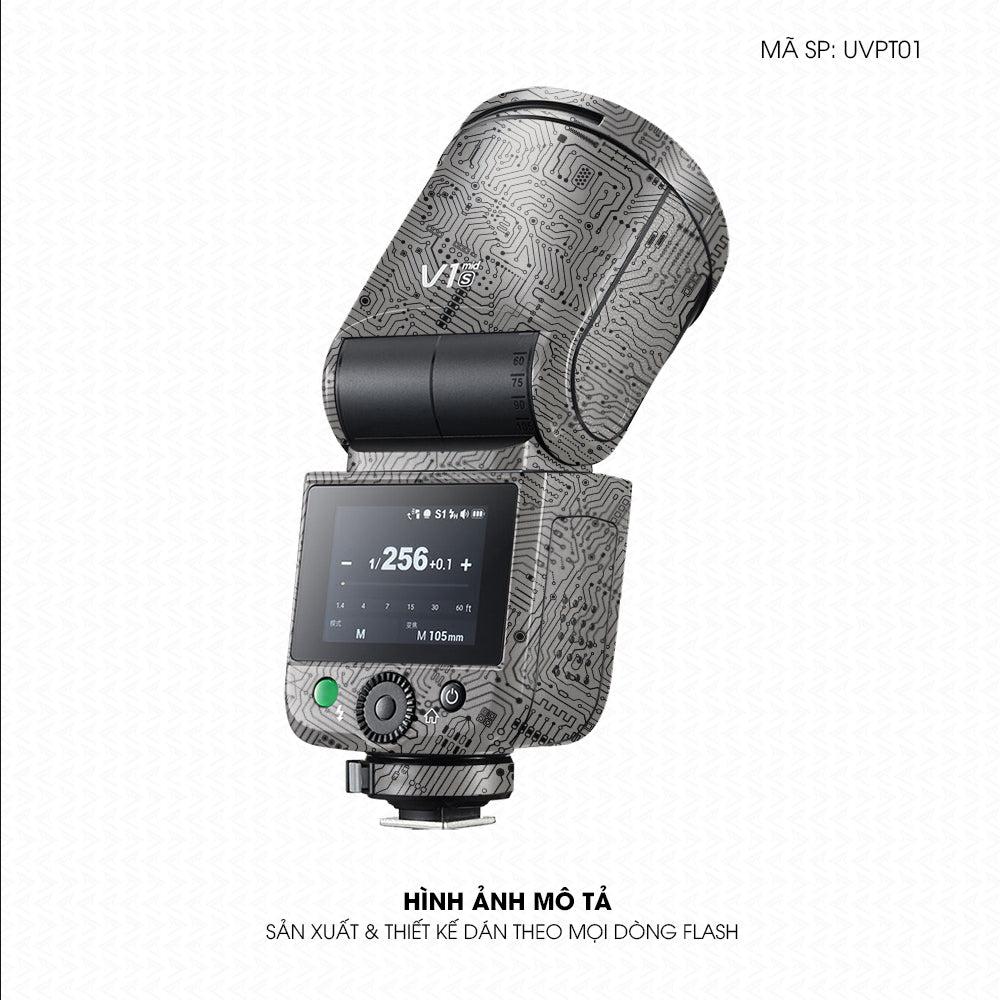 Dán Skin Đèn Flash Vân Nổi Vi Mạch Titan | UVPT01