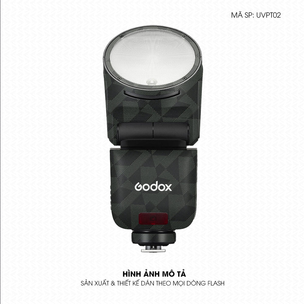 Dán Skin Đèn Flash Vân Nổi Nordic Xanh Midnight | UVPT02