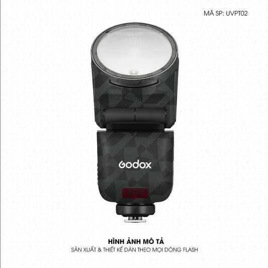 Dán Skin Đèn Flash Vân Nổi Nordic Xanh Midnight | UVPT02