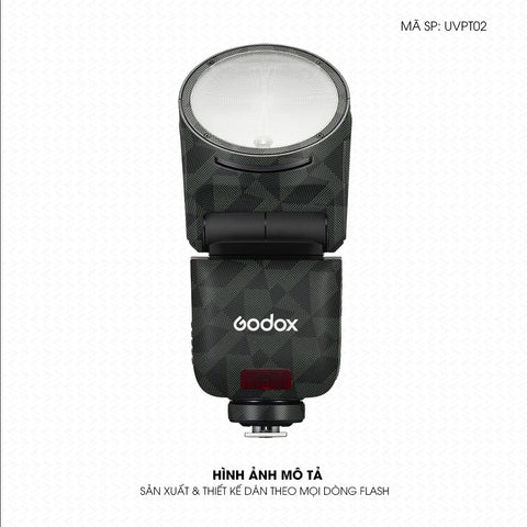 Dán Skin Đèn Flash Vân Nổi Nordic Xanh Midnight | UVPT02