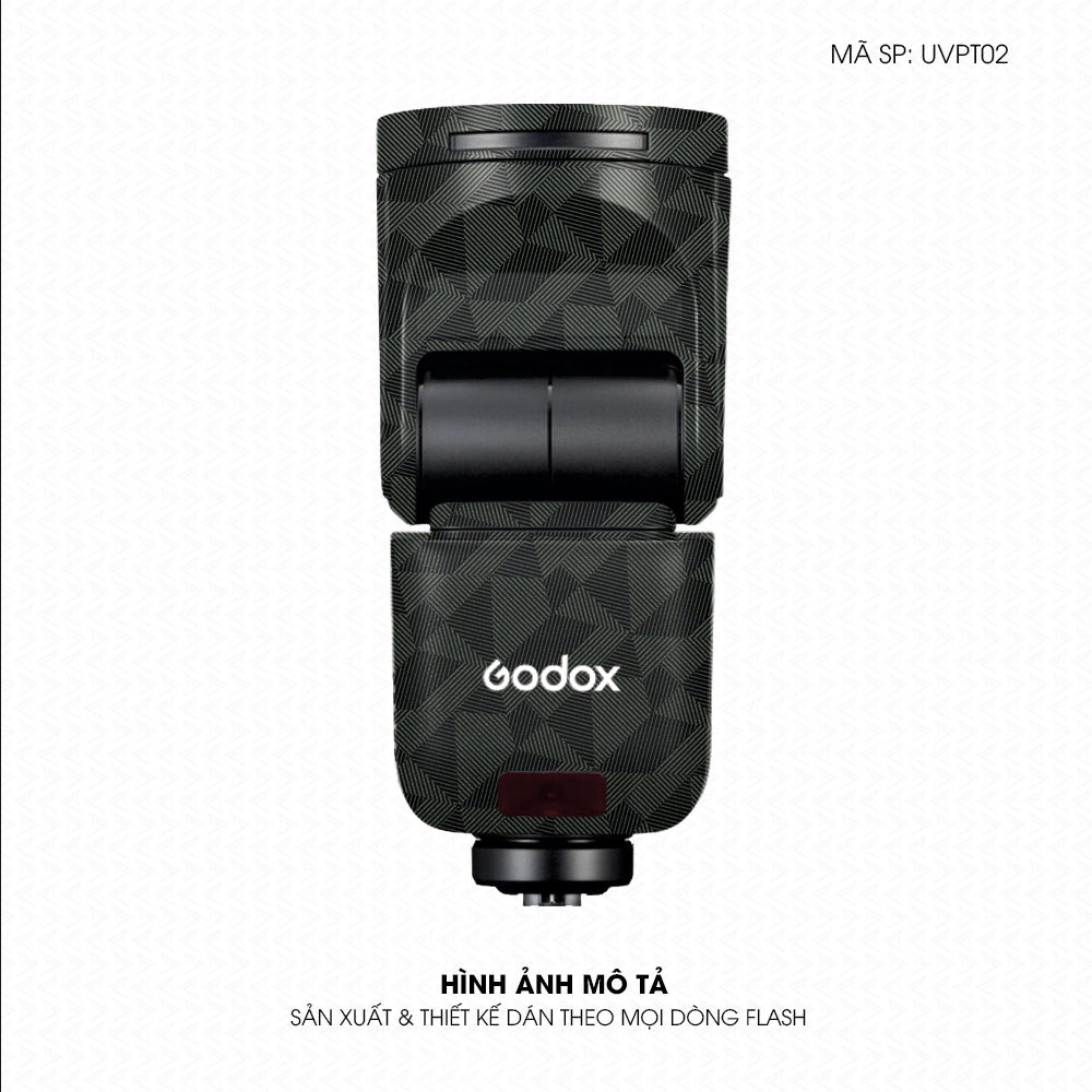 Dán Skin Đèn Flash Vân Nổi Nordic Xanh Midnight | UVPT02