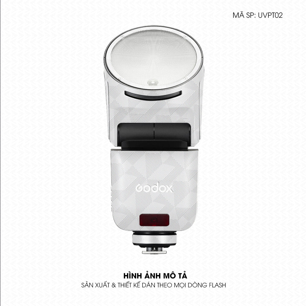 Dán Skin Đèn Flash Vân Nổi Nordic Trắng | UVPT02