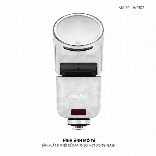 Dán Skin Đèn Flash Vân Nổi Nordic Trắng | UVPT02