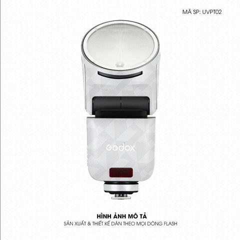 Dán Skin Đèn Flash Vân Nổi Nordic Trắng | UVPT02