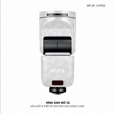 Dán Skin Đèn Flash Vân Nổi Nordic Trắng | UVPT02