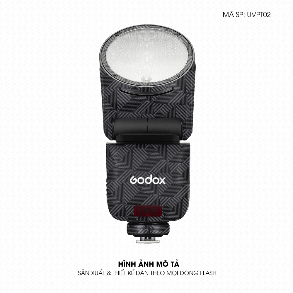 Dán Skin Đèn Flash Vân Nổi Nordic Xám | UVPT02