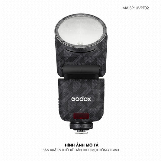Dán Skin Đèn Flash Vân Nổi Nordic Xám | UVPT02