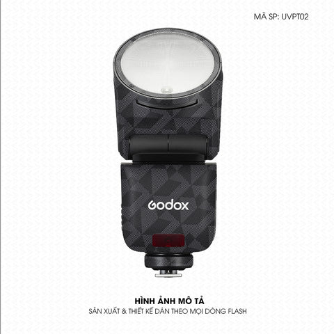 Dán Skin Đèn Flash Vân Nổi Nordic Xám | UVPT02