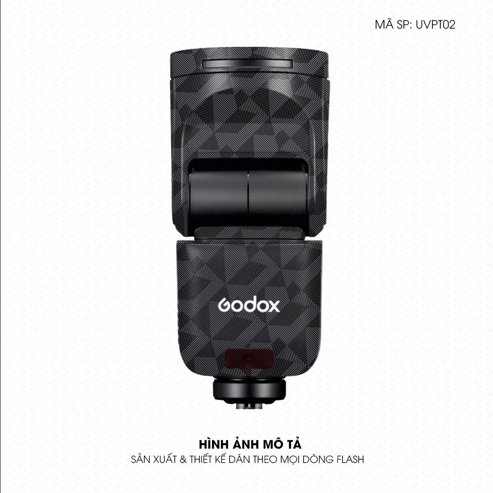 Dán Skin Đèn Flash Vân Nổi Nordic Xám | UVPT02