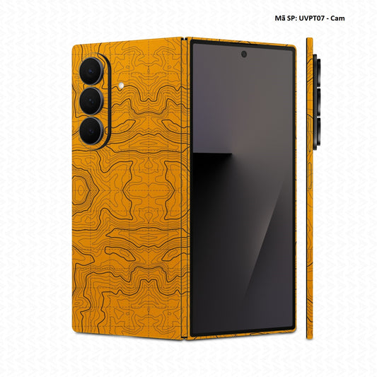 Dán Skin Galaxy Z Fold 8 | Ultra Vân Nổi Vân Map Cam | UVPT07