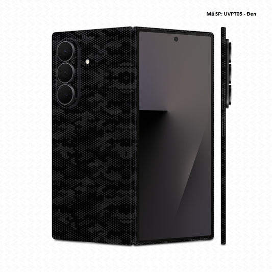 Dán Skin Galaxy Z Fold 8 | Ultra Vân Nổi Mamba Đen | UVPT05