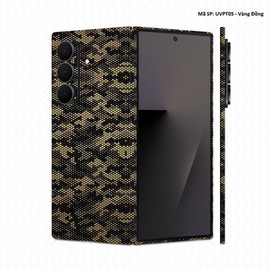 Dán Skin Galaxy Z Fold 8 | Ultra Vân Nổi Mamba Vàng Đồng | UVPT05