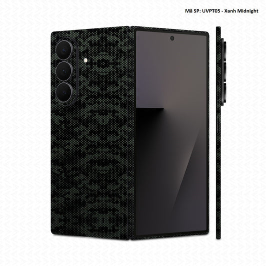 Dán Skin Galaxy Z Fold 8 | Ultra Vân Nổi Mamba Xanh Midnight | UVPT05