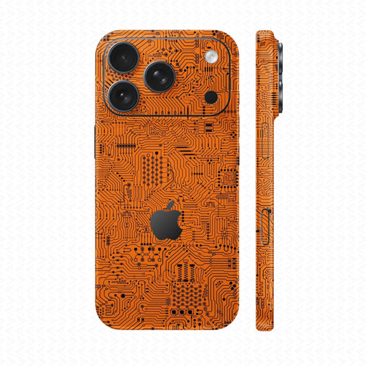 Dán Skin IPhone 17 Pro max Vân Vi Mạch Cam | UVPT01