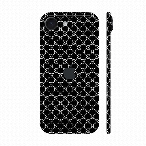 Dán Skin IPhone Air Vân Nổi Gucci Đen Trắng | UVPT03