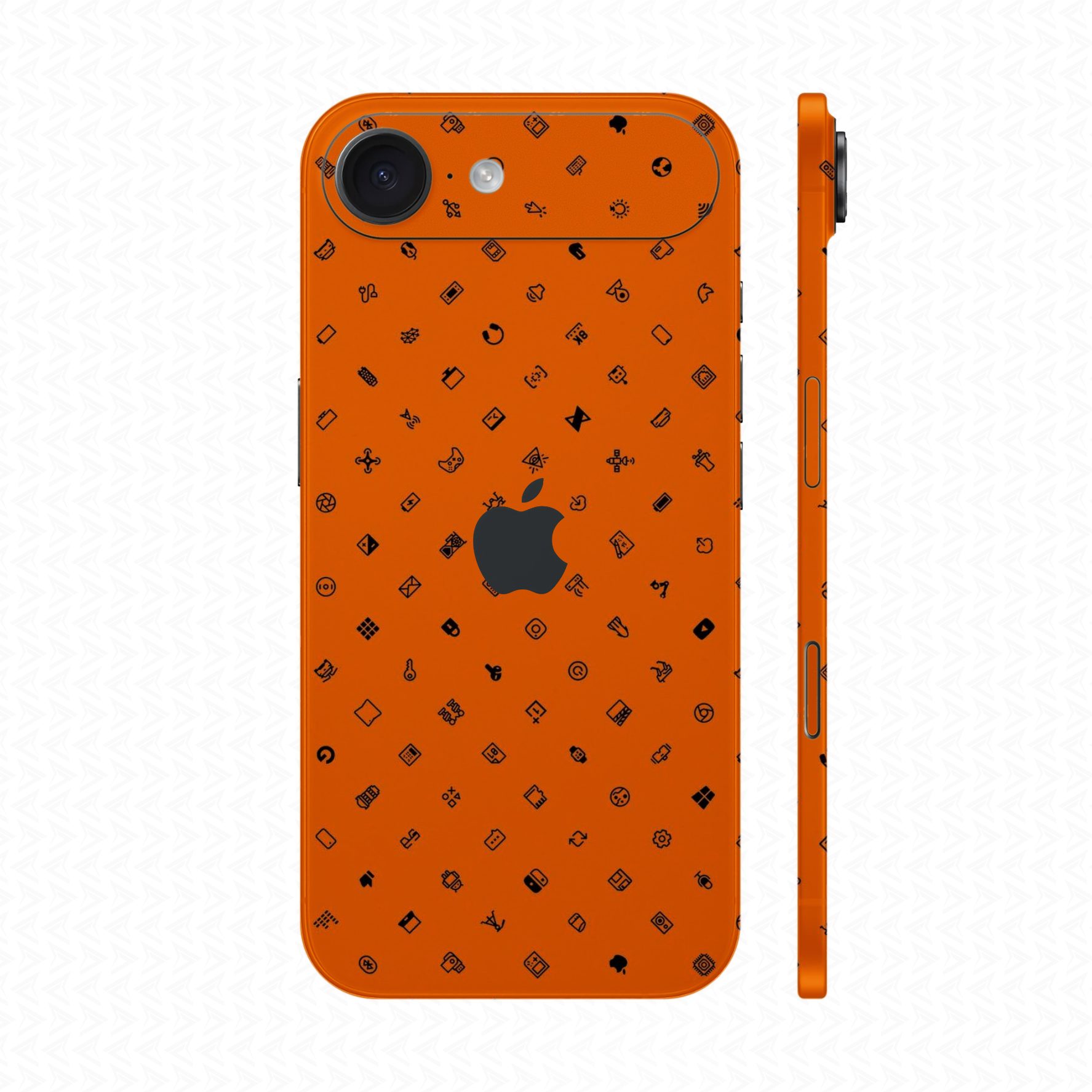 Dán Skin IPhone Air Vân Nổi ICON Cam | UVPT04