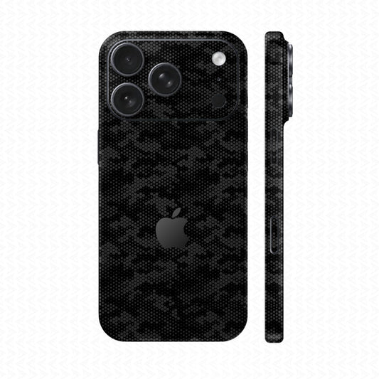 Dán Skin IPhone 17 Series Vân Nổi Mamba Đen | UVPT05