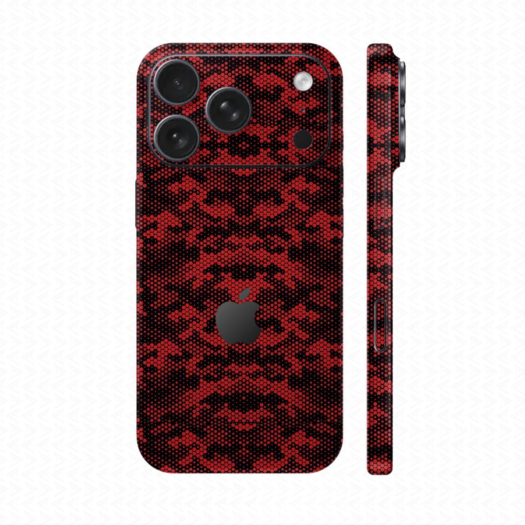 Dán Skin IPhone 17 Pro Max Vân Nổi Mamba Đỏ | UVPT05
