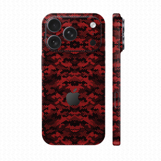 Dán Skin IPhone 17 Pro Max Vân Nổi Mamba Đỏ | UVPT05
