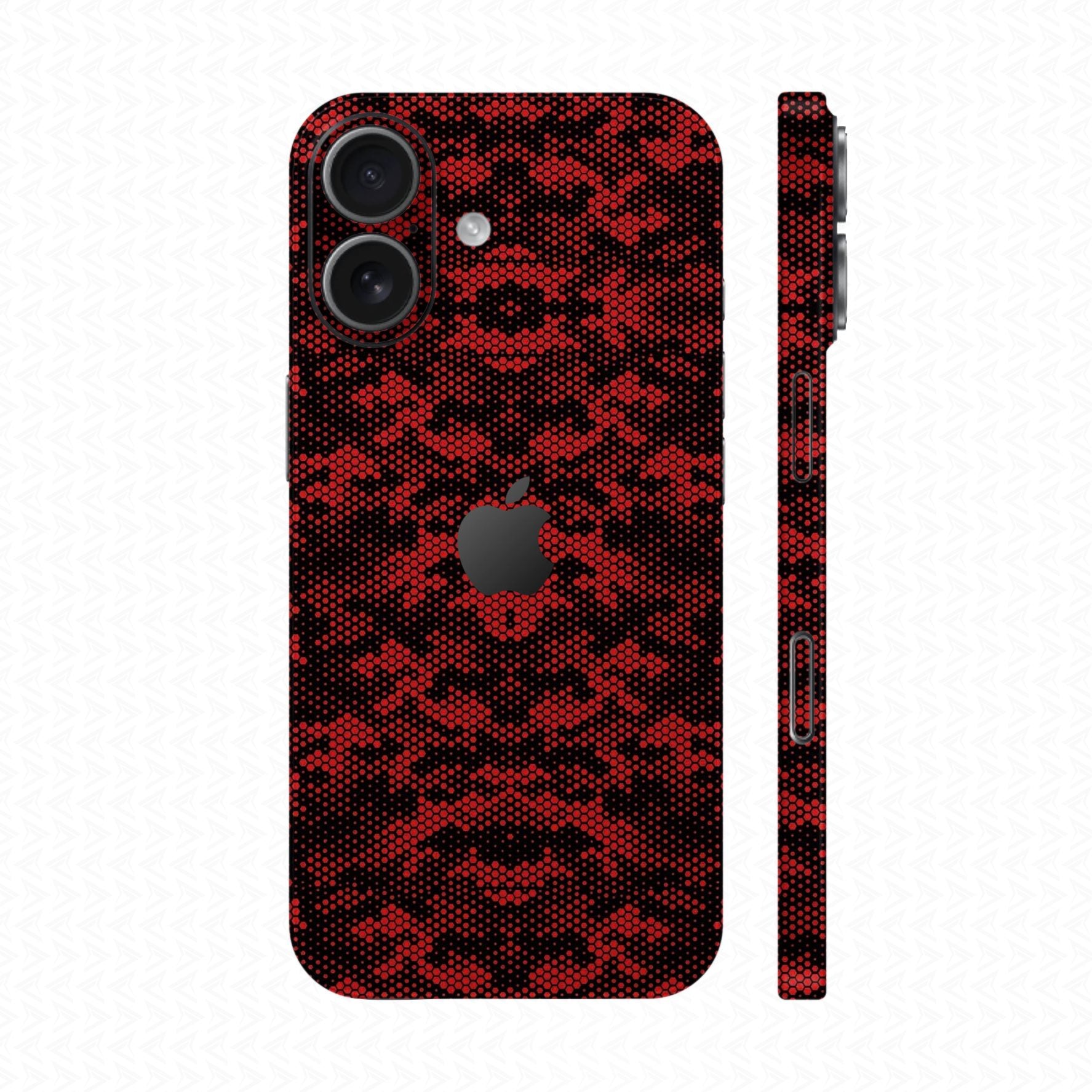 Dán Skin IPhone 17 Vân Nổi Mamba Đỏ | UVPT05