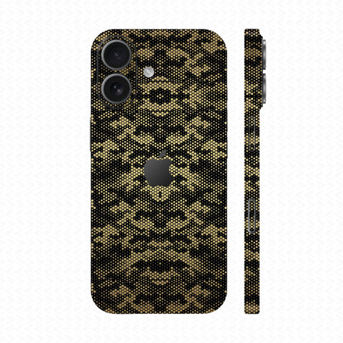 Dán Skin IPhone 17 Series Vân Nổi Mamba Vàng | UVPT05