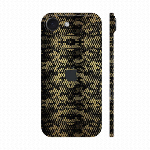 Dán Skin IPhone 17 Series Vân Nổi Mamba Vàng | UVPT05