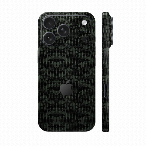 Dán Skin IPhone 17 Pro max Vân Nổi Mamba Xanh Midnight | UVPT05