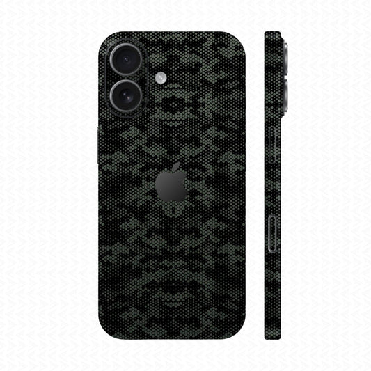 Dán Skin IPhone 17 Vân Nổi Mamba Xanh Midnight | UVPT05