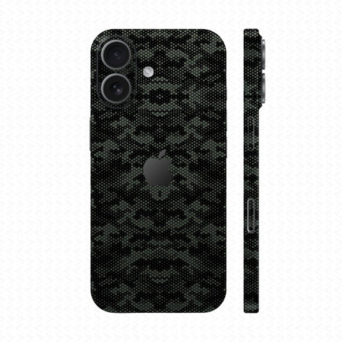 Dán Skin IPhone 17 Vân Nổi Mamba Xanh Midnight | UVPT05