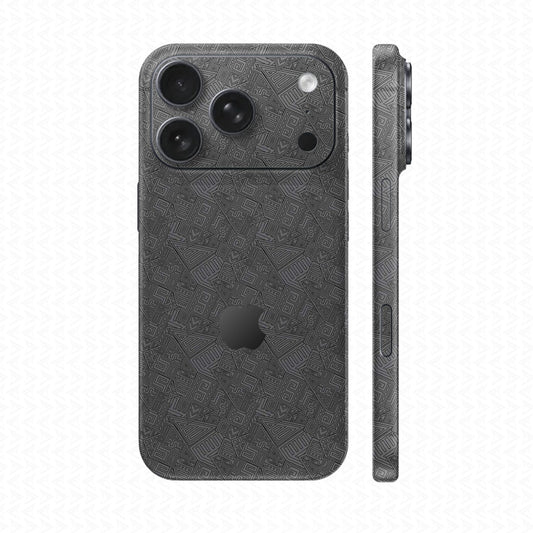 Dán Skin IPhone 17 Series Vân Nổi Pattern AZ Xám | UVPT06