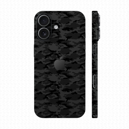Dán Skin IPhone 17 Series Vân Nổi Camo Urban Đen | UVPT08