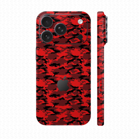 Dán Skin IPhone 17 Pro Max Vân Nổi Camo Urban Đỏ | UVPT08