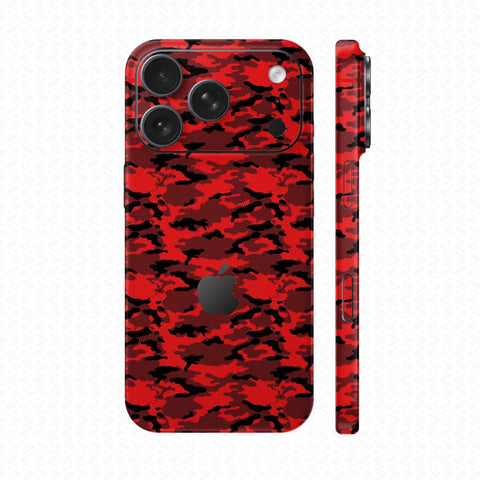 Dán Skin IPhone 17 Pro Max Vân Nổi Camo Urban Đỏ | UVPT08